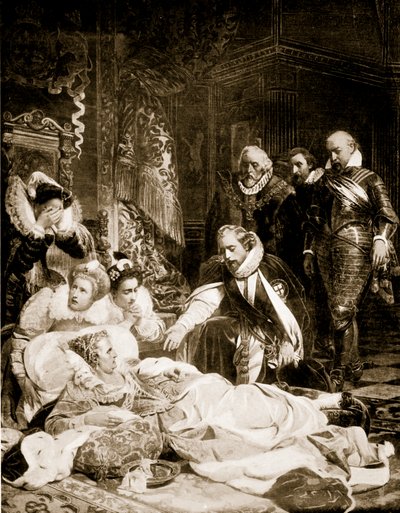 La mort de la reine Elizabeth, 24 mars 1603, illustration de 